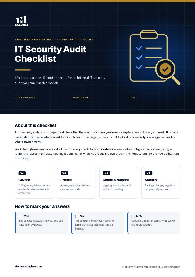 IT Security Audit Checklist — preview of page 1