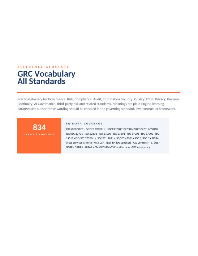 GRC Vocabulary Glossary — preview of page 1