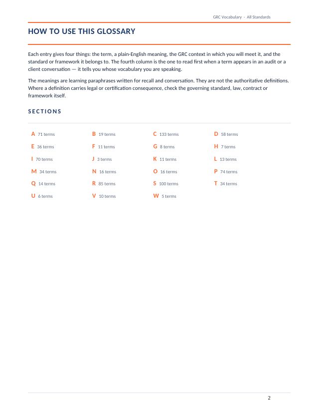 GRC Vocabulary Glossary — preview of page 2