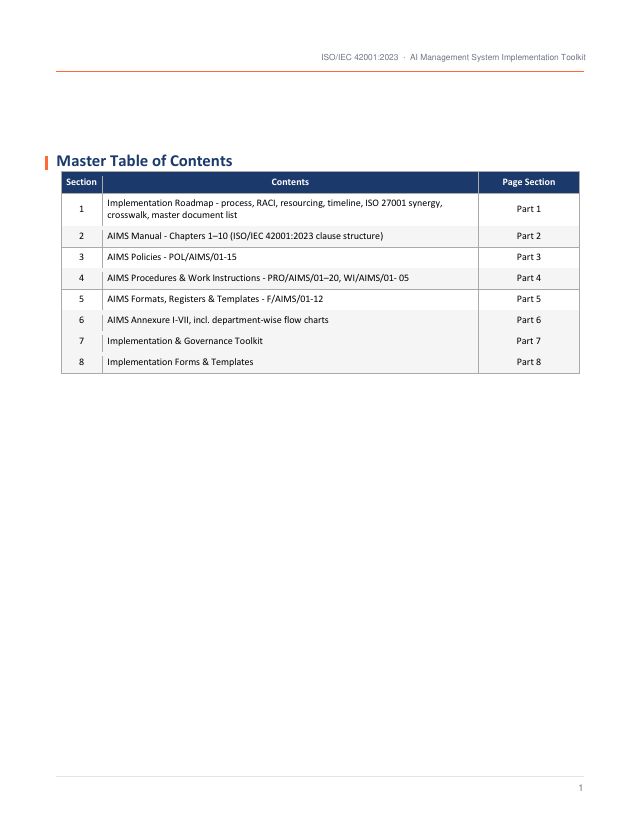 ISO/IEC 42001:2023 AI Management System Implementation Toolkit — preview of page 2
