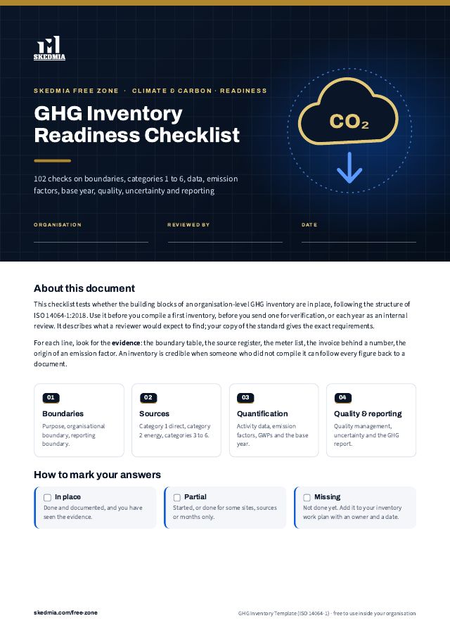 GHG Inventory Template (ISO 14064-1) — preview of page 1