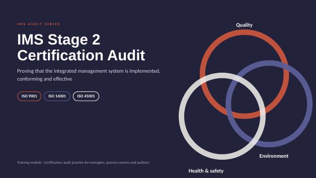 IMS Certification Audit Guides: Stage 2 and Surveillance Audits — preview of page 1