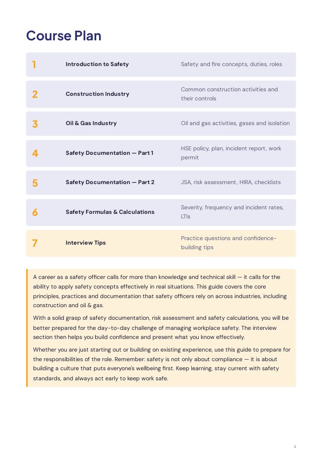 All-in-One Safety Officer Guide: 7-Day Preparation and Interview Guide — preview of page 2