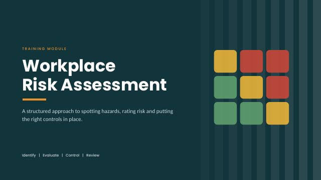Workplace Risk Assessment Training Guide — preview of page 1