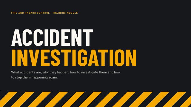 Accident Investigation & Fire Hazard Control Kit — preview of page 1