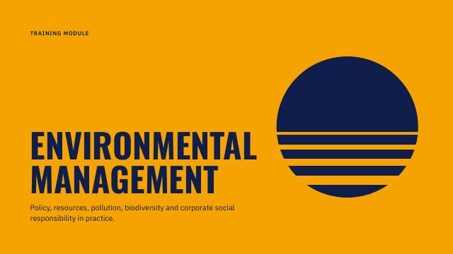 Environmental Management Training & Sustainability Kit — preview of page 1