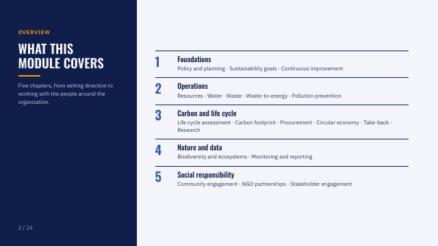 Environmental Management Training & Sustainability Kit — preview of page 2