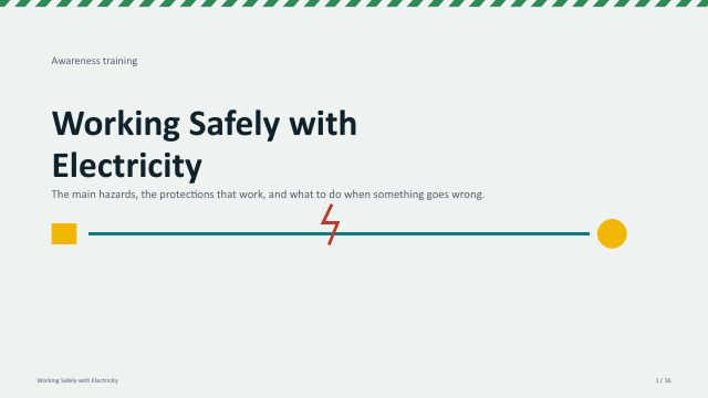 Electrical Safety: Hazards, Protections & Emergency Response Kit — preview of page 1