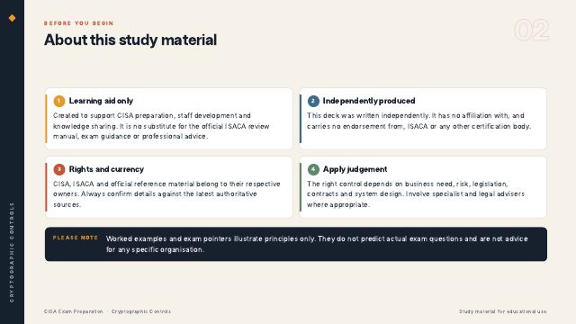 Cryptographic Controls Study Deck — preview of page 2