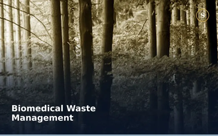 Biomedical Waste Management