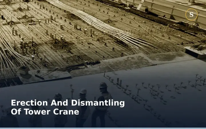 ERECTION AND DISMANTLING OF TOWER CRANE