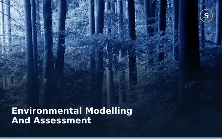 Environmental Modelling And Assessment