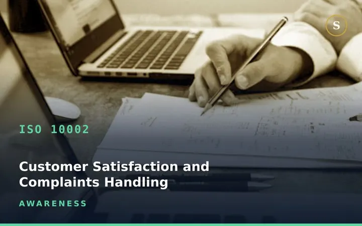 ISO 10002:2018 – Customer Satisfaction and Complaints Handling: Awareness Training