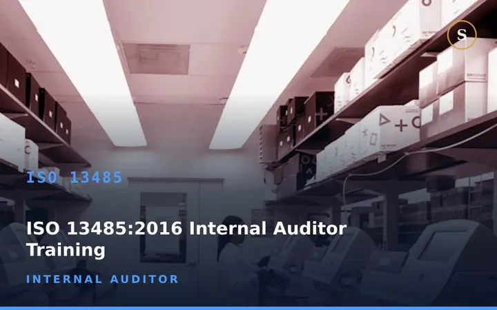 ISO 13485:2016 Internal Auditor Training