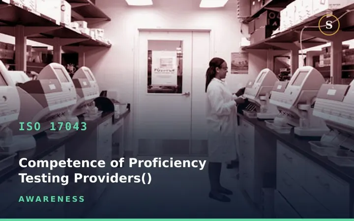 ISO 17043 Competence of Proficiency Testing Providers( Awareness)