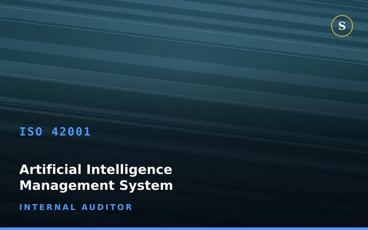 ISO 42001 Artificial Intelligence Management System Internal Auditor Training