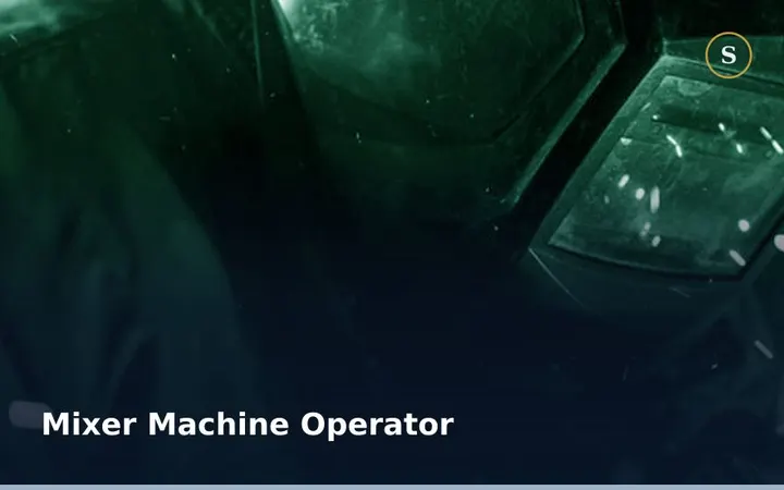 MIXER MACHINE OPERATOR