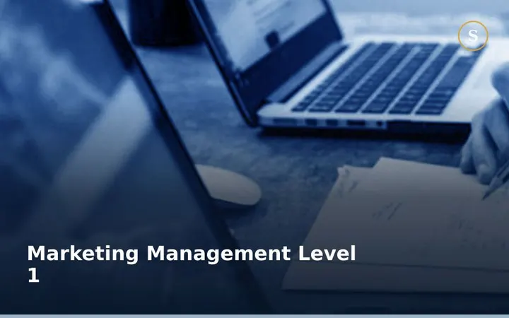 Marketing Management Level 1