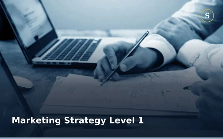 Marketing Strategy Level 1