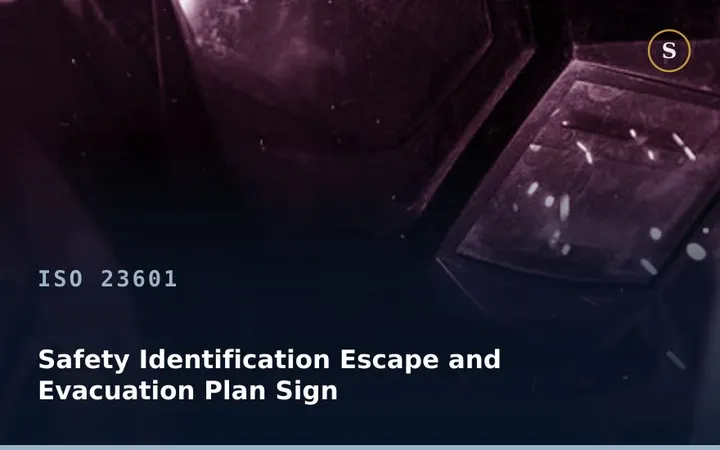Safety Identification Escape and Evacuation Plan Sign ISO 23601