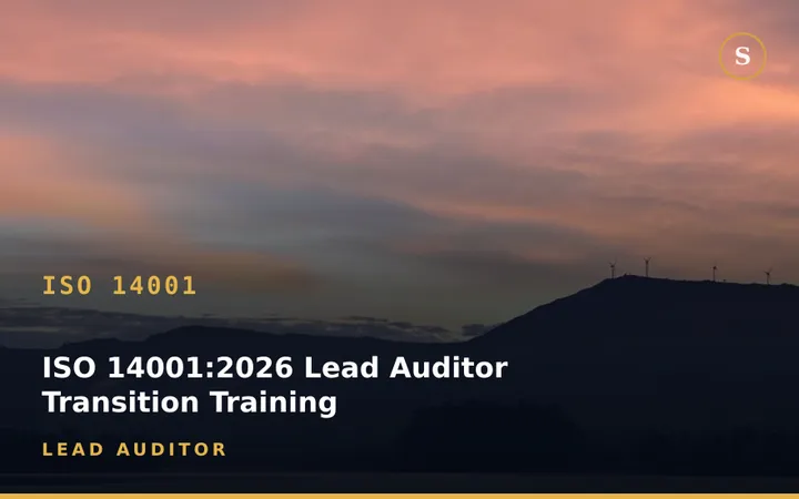 ISO 14001:2026 Lead Auditor Transition Training