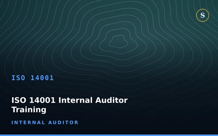 ISO 14001 Internal Auditor Training