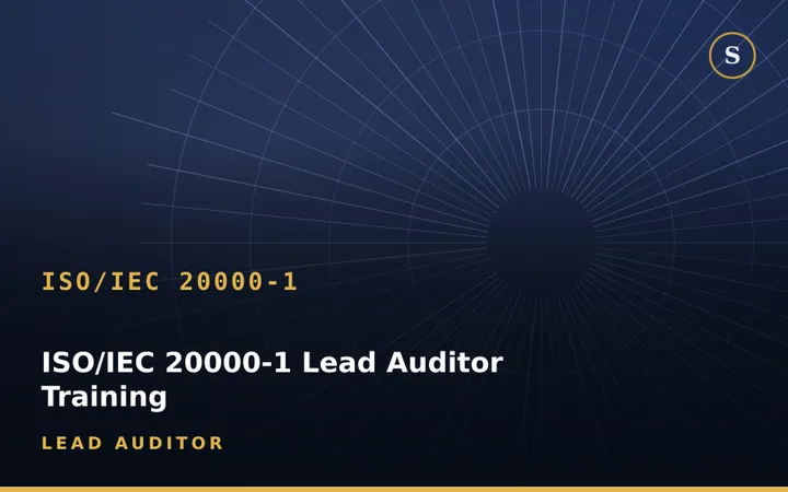 ISO/IEC 20000-1 Lead Auditor Training