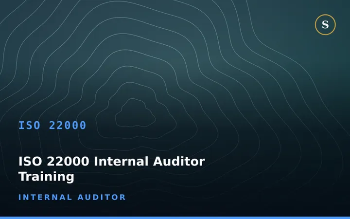 ISO 22000 Internal Auditor Training