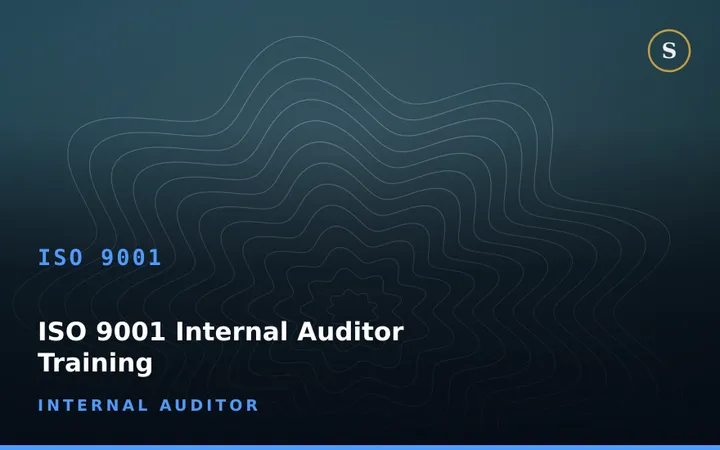 ISO 9001 Internal Auditor Training