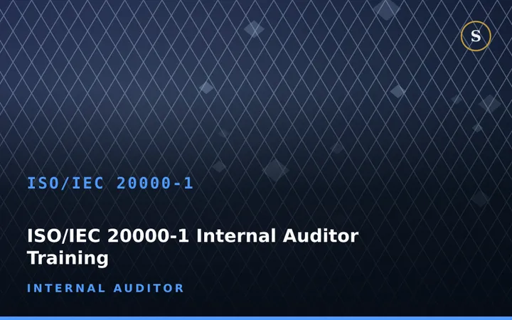 ISO/IEC 20000-1 Internal Auditor Training